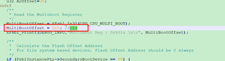 使用vitis2020.2烧录qspi flash卡在fsbl程序，Multiboot Reg问题