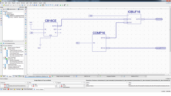 adverb sample Fancy ISE 14.6 schematic won't connect iobuf or buft to I/O marker